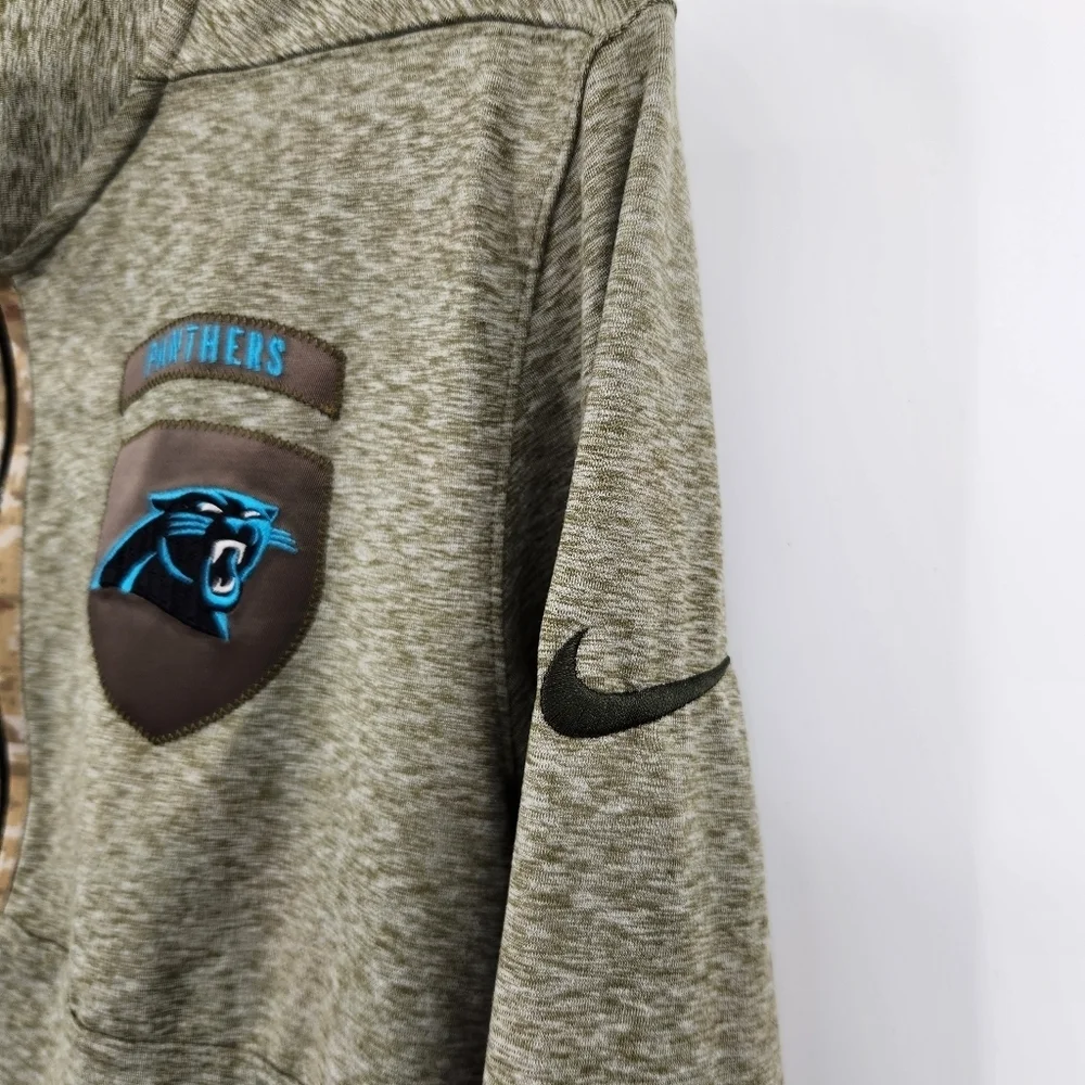 NFL Nike Dri Fit Long Sleeve Pullover Small Carolina Panthers Salute To Service